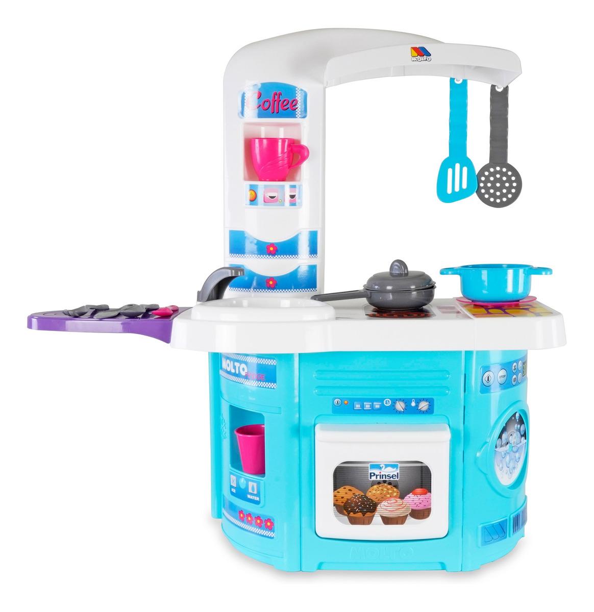 Cocina Infantil Molto Kitchen Azul + Complementos