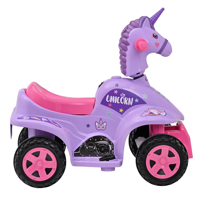 Moto Eléctrica Prinsel Mini Quad Unicornio Lila